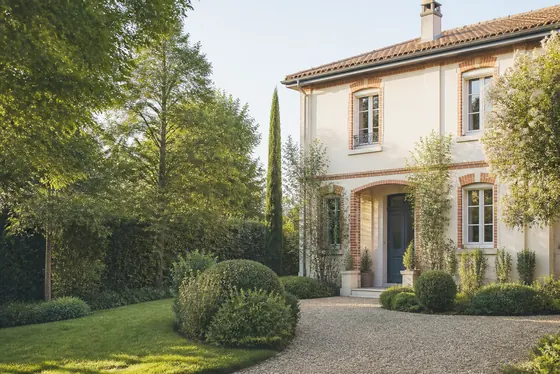 Maison individuelle et son jardin